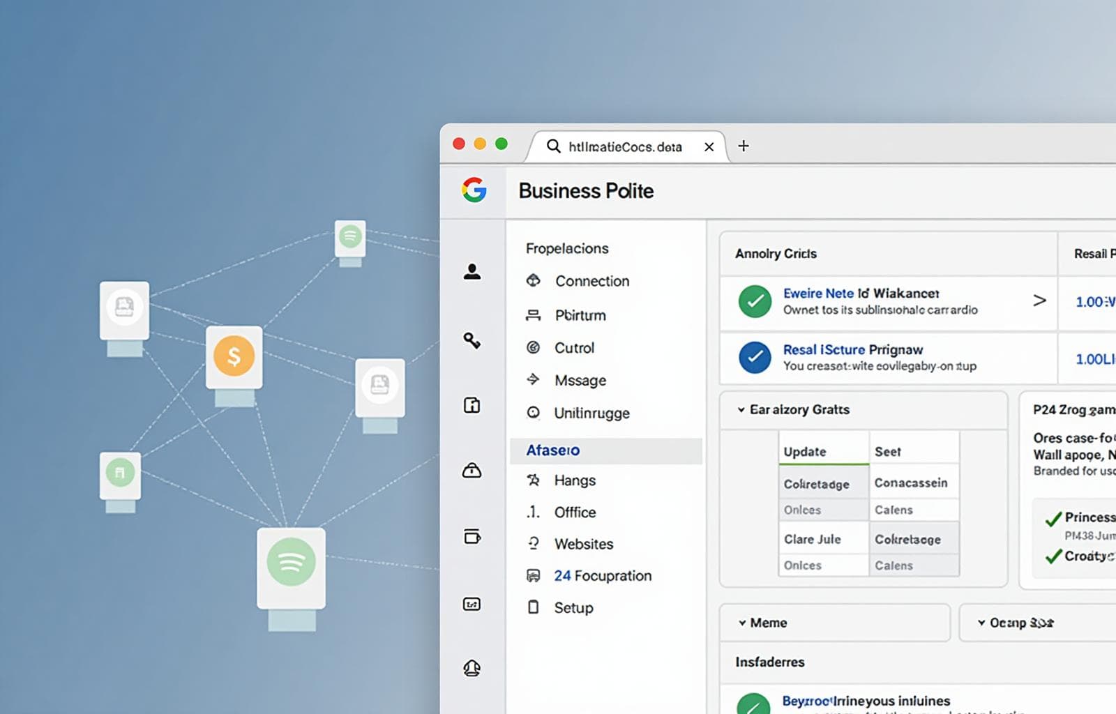 Google Business Profile real-time synchronization interface showing connected profiles and live data updates